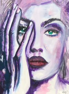 Violet Original Artwork by Adriana Elena