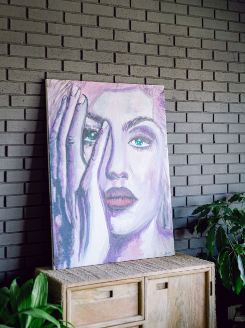 violet-w-2 Violet Original Artwork by Adriana Elena